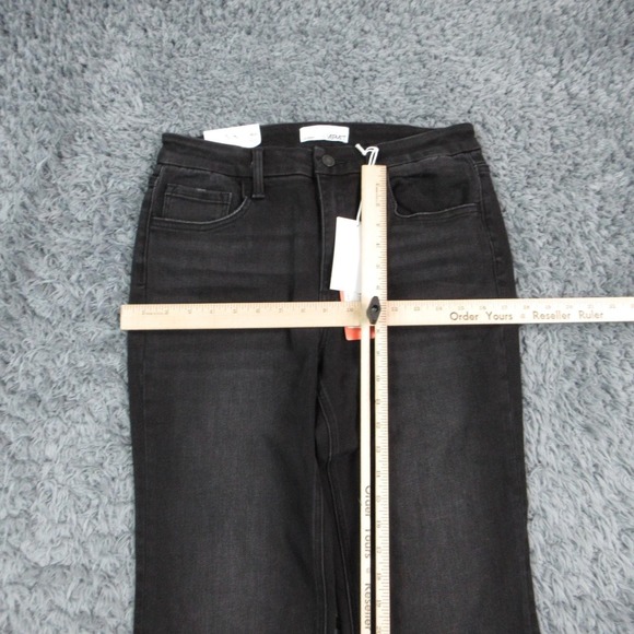 VERVET Jeans Womens 31 Black Bella High Rise Flare Frayed Hem 30x27* V2520N NWT - Picture 4 of 16